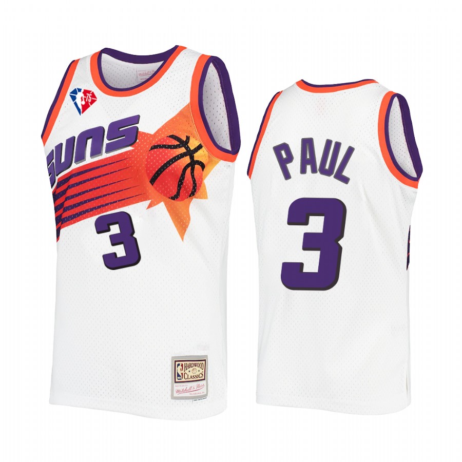 Chris Paul Phoenix Suns 75th Anniversary Logo White #3 Jersey Throwback