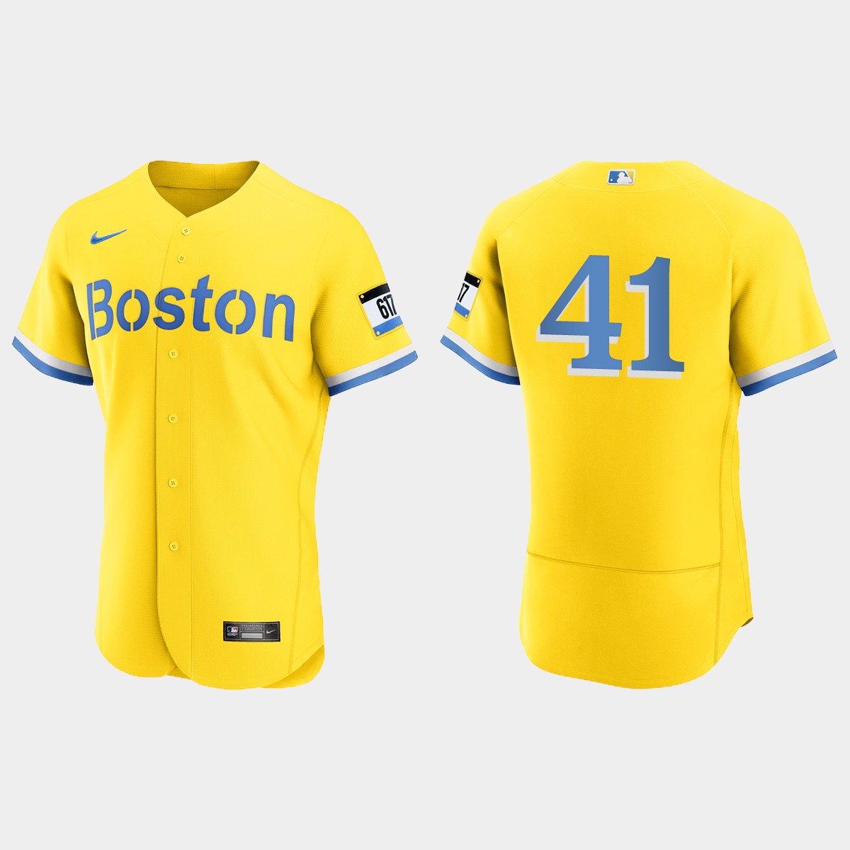 Chris Sale Boston Red Sox City Connect Jersey - Gold Light Blue