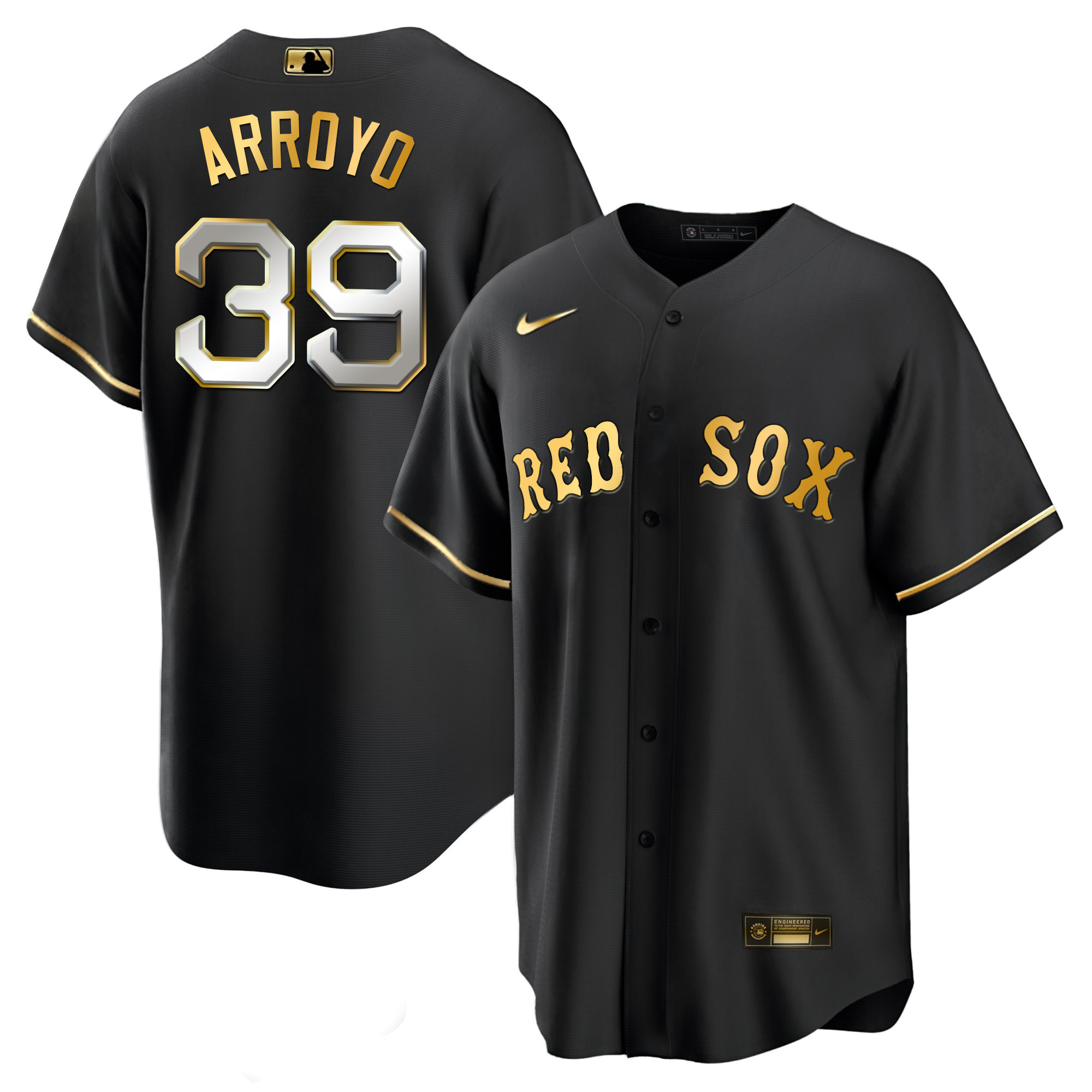 Christian Arroyo Men's Boston Red Sox Black Limited & Gold Cool Limited Jersey - All Stitched