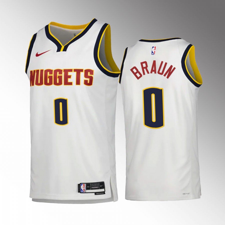 Christian Braun Denver Nuggets White #0 Association Edition Jersey Swingman