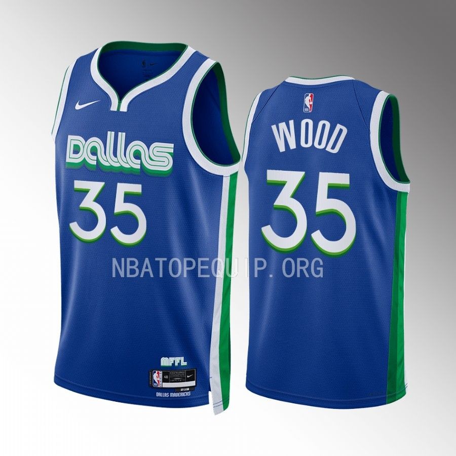 Christian Wood Dallas Mavericks Blue #35 City Edition Jersey Swingman