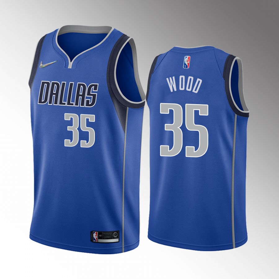 Christian Wood Dallas Mavericks Blue #35 Icon Edition Jersey Trade