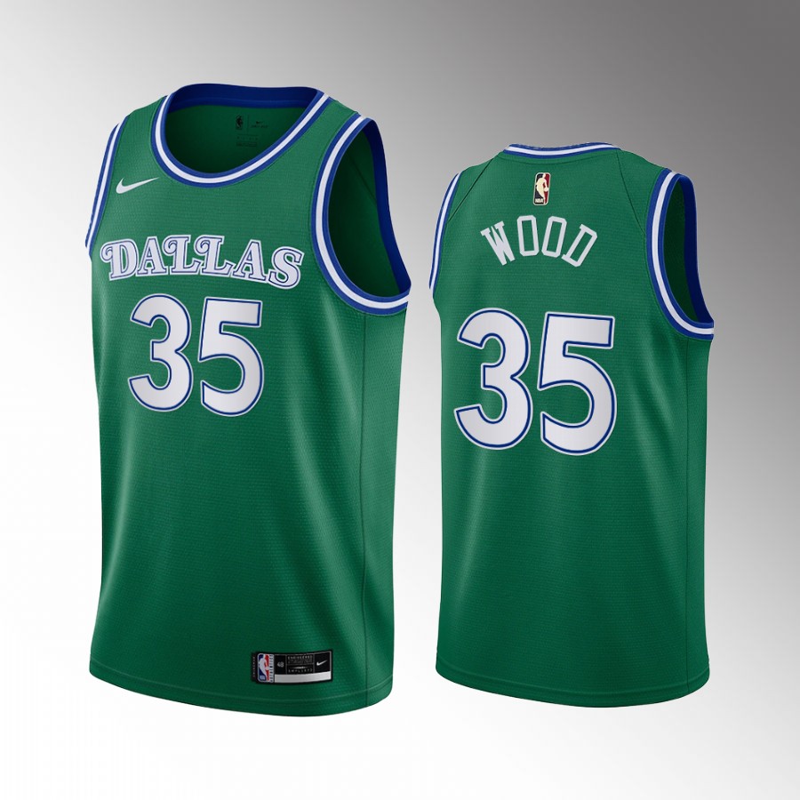 Christian Wood Dallas Mavericks Green #35 Classic Edition Jersey Trade