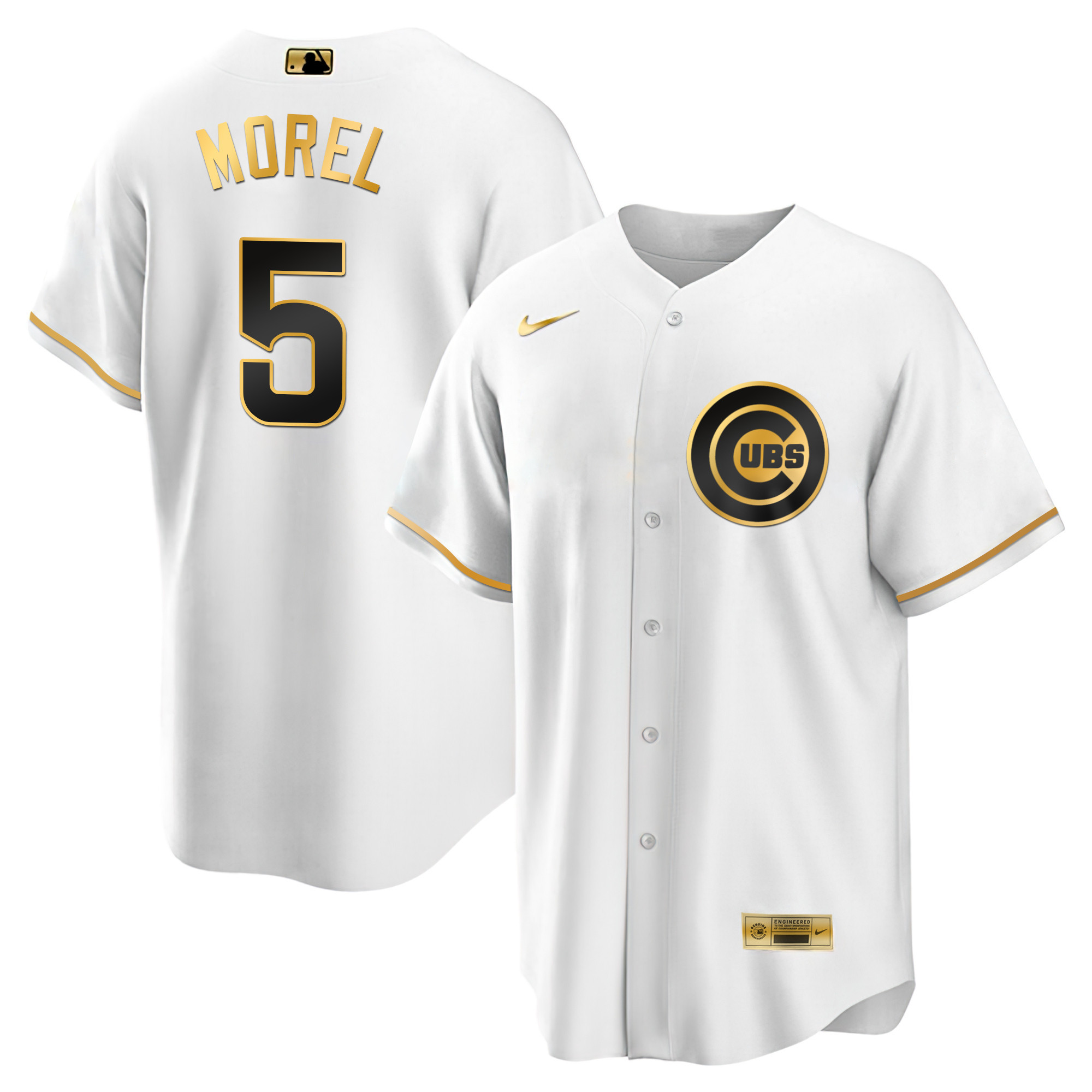Christopher Morel Men's Chicago Cubs Black Limited & Gold Cool White Gold Jersey - All Stitched