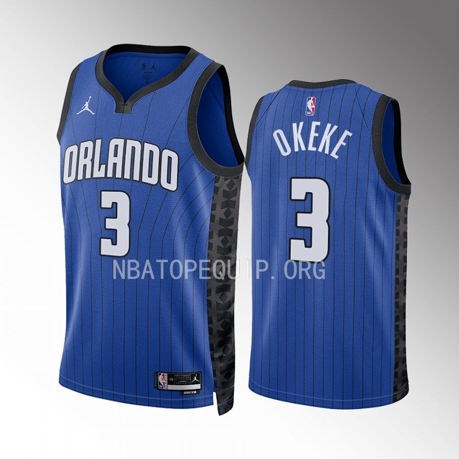 Chuma Okeke Orlando Magic Blue #3 Statement Edition Jersey Swingman