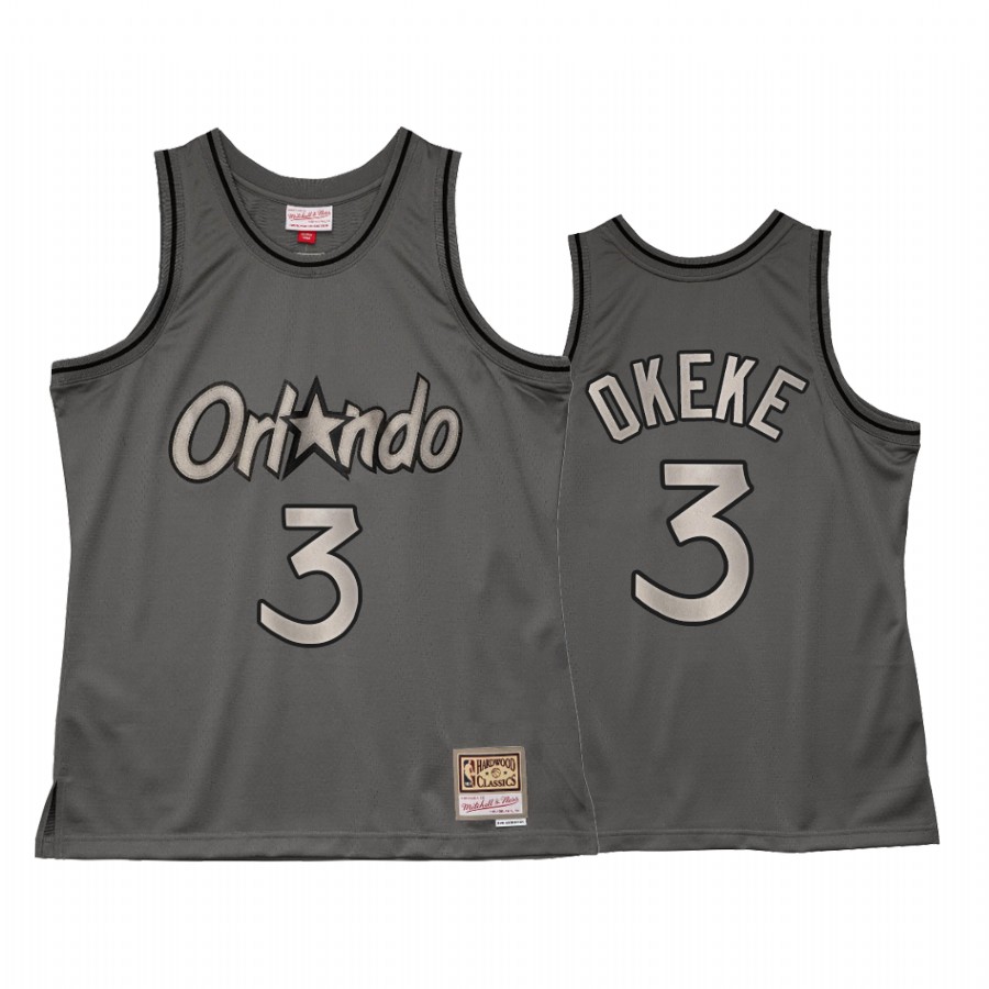 Chuma Okeke #3 Orlando Magic Metal Works Jersey Charcoal
