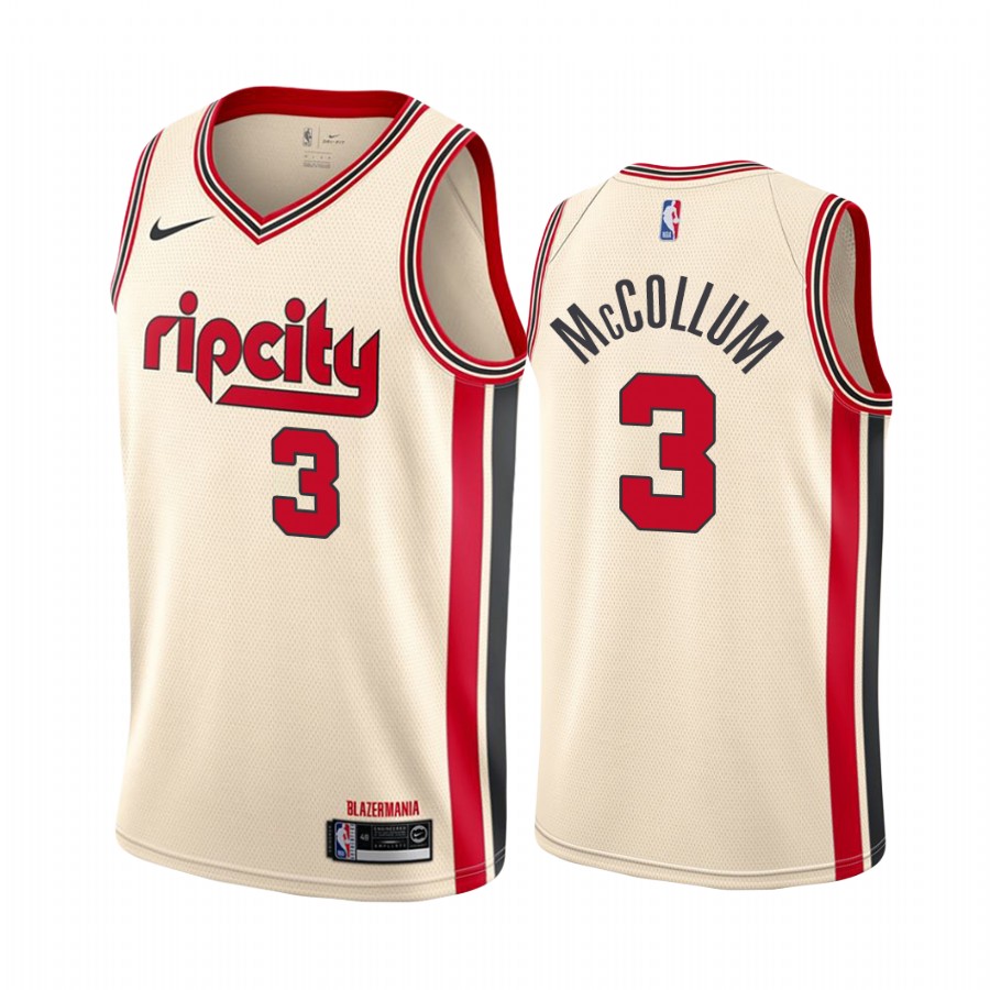 C.J. McCollum Portland Trail Blazers Cream City Jersey