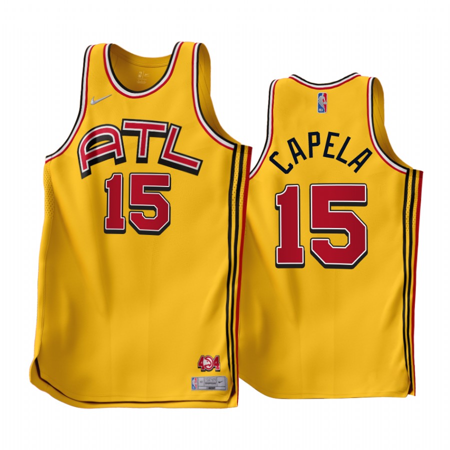 Clint Capela Atlanta Hawks Gold #15 Earned Edition Jersey