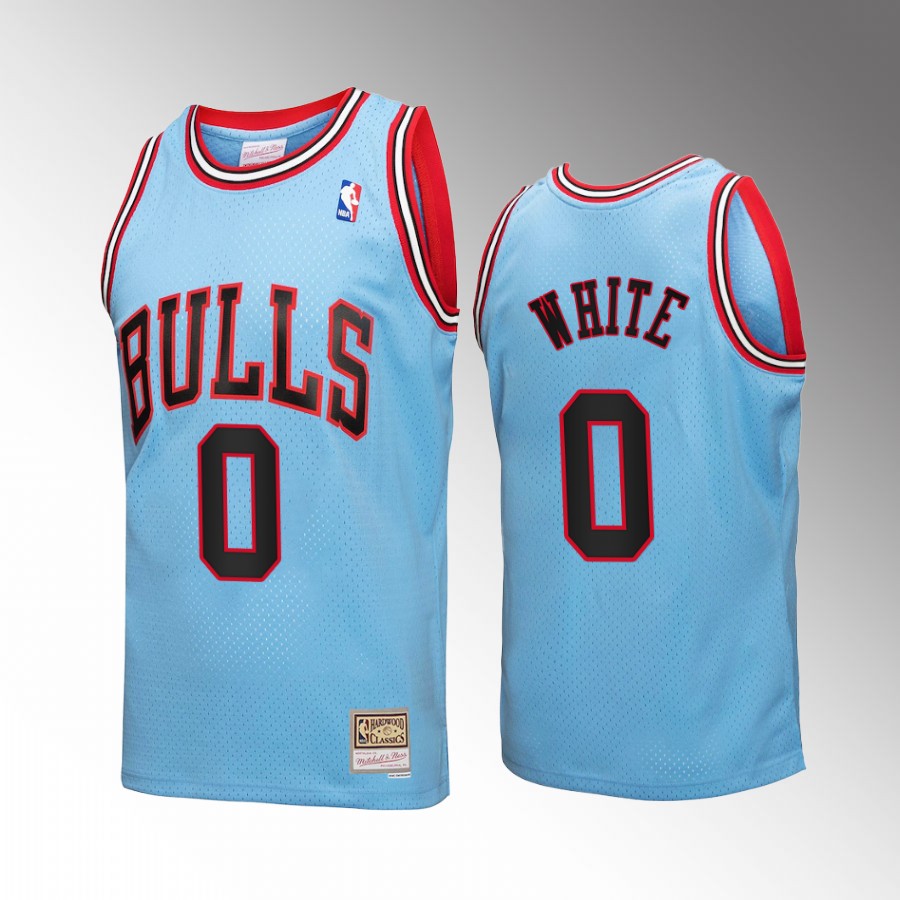 Coby White #0 Chicago Bulls Reload 3.0 Blue Hardwood Classics Jersey