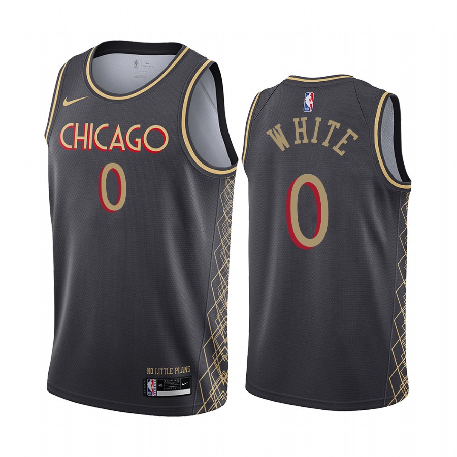 Coby White Chicago Bulls Black Motor City Edition No Little Plans Jersey