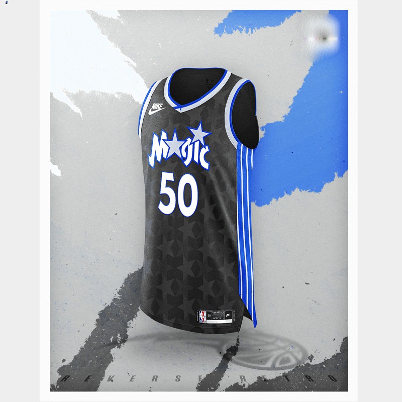 Cole Anthony Orlando Magic Black #50 Jersey Reverse Retro