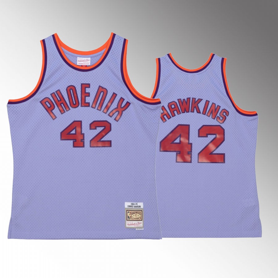 Connie Hawkins #42 Phoenix Suns Space Knit Purple 1969-70 HWC Jersey