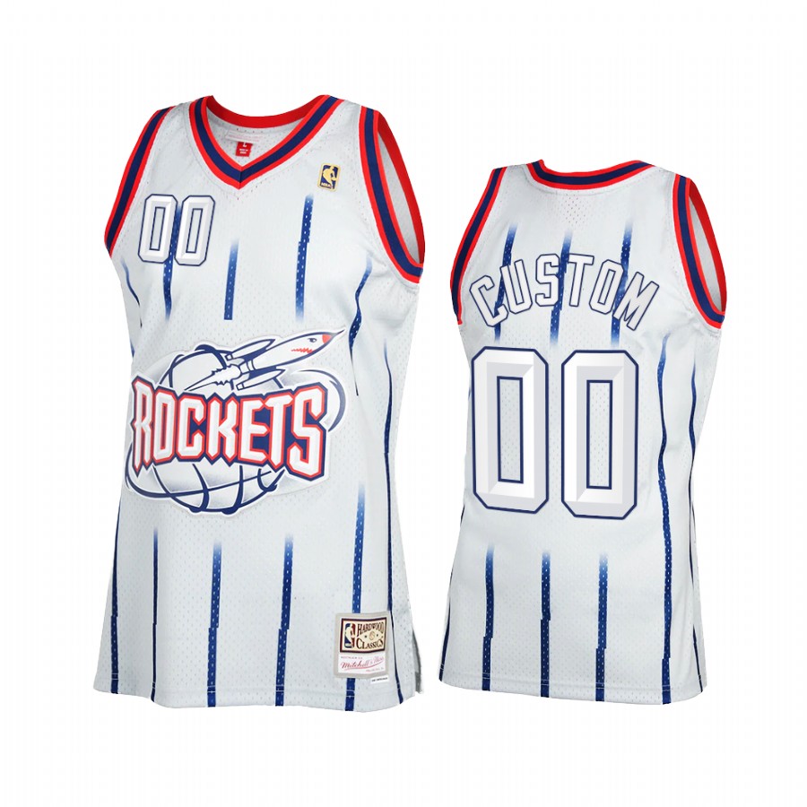 Custom 00 Houston Rockets Reload 2.0 Gray Jersey Throwback