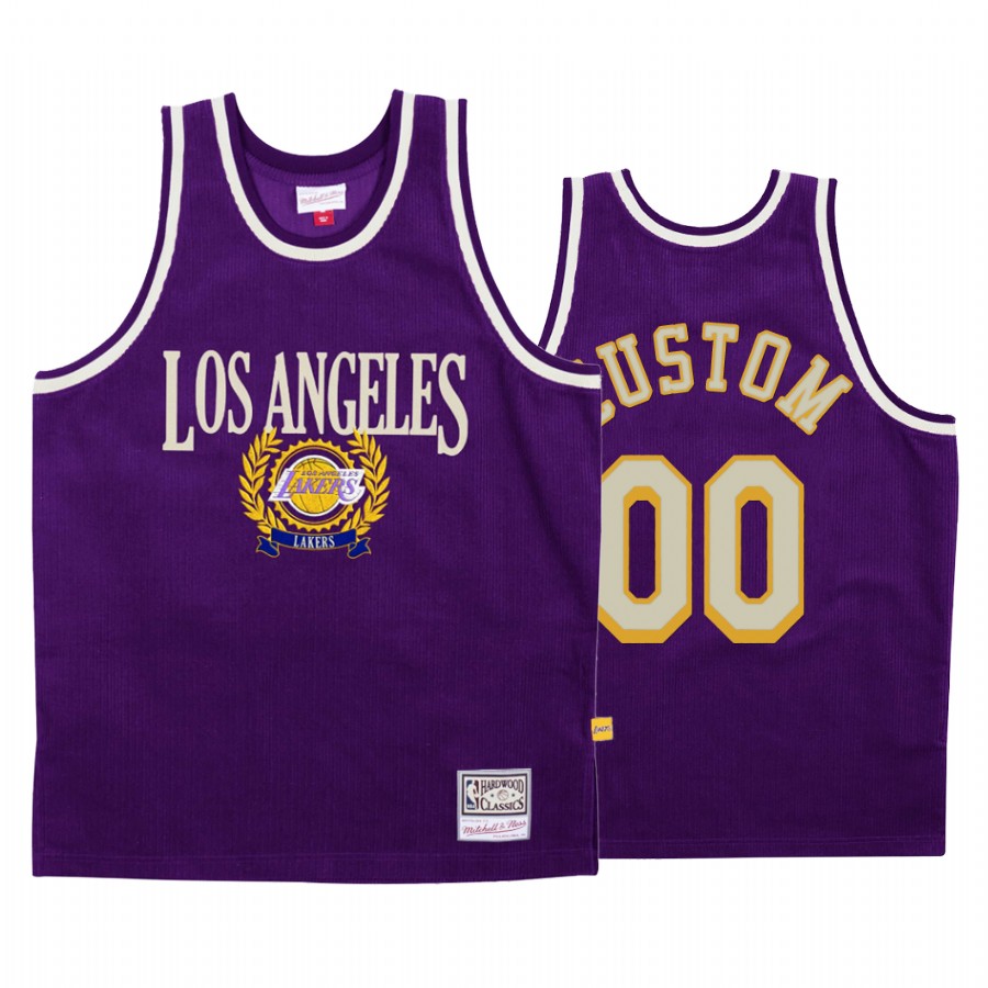 Custom #00 Los Angeles Lakers Purple Council Fashion Jersey
