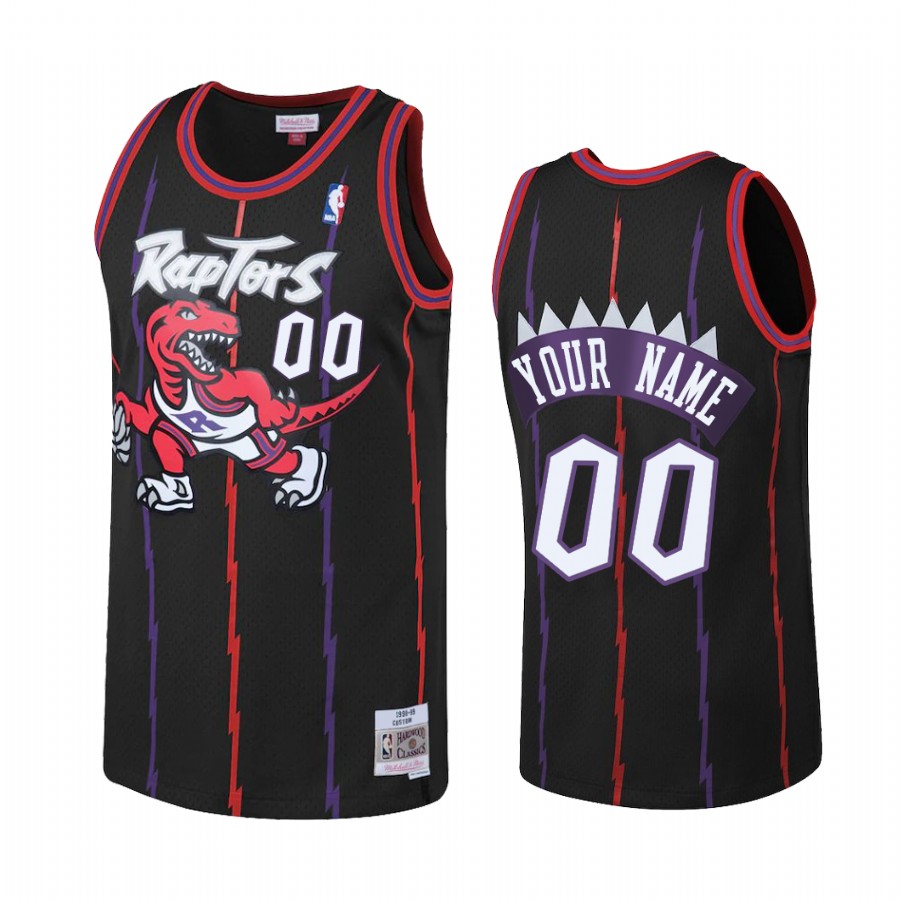 Custom #00 Toronto Raptors Black Reload Jersey