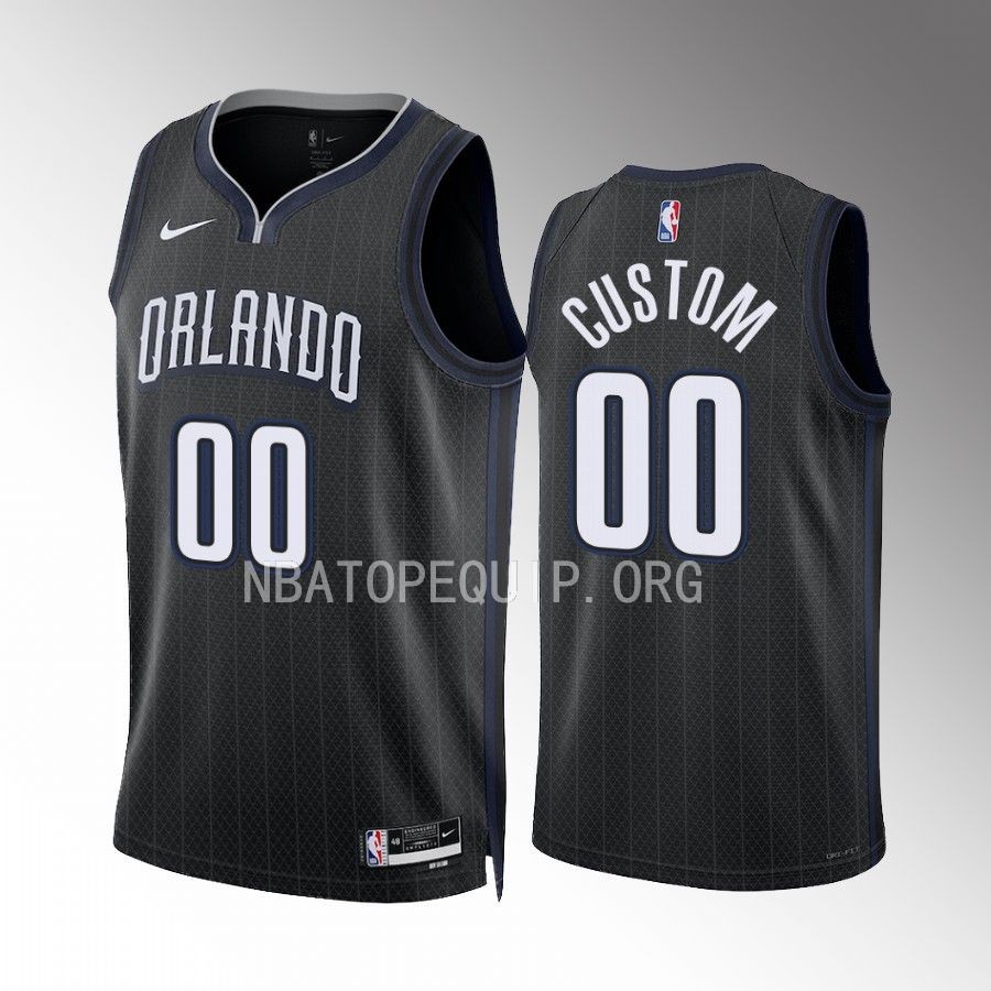 Custom Orlando Magic Black #00 City Edition Jersey Swingman