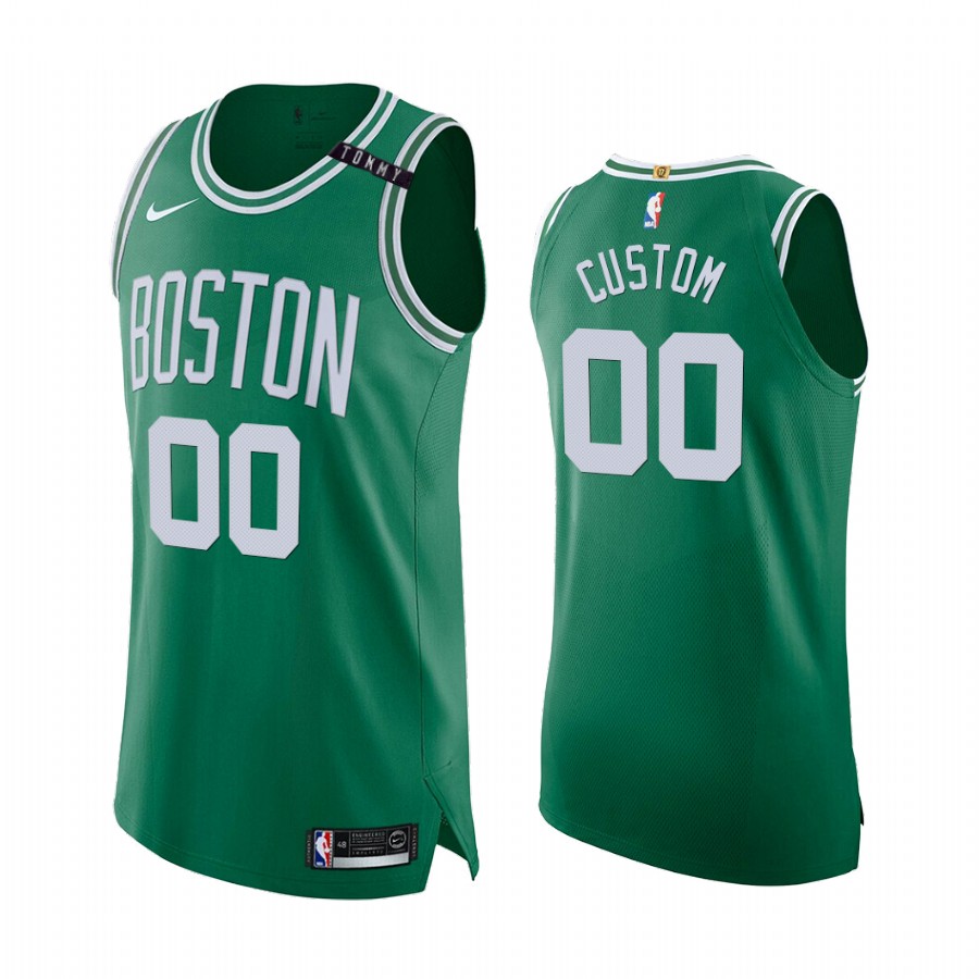 Custom Boston Celtics TOMMY Patch Opener Green Jersey