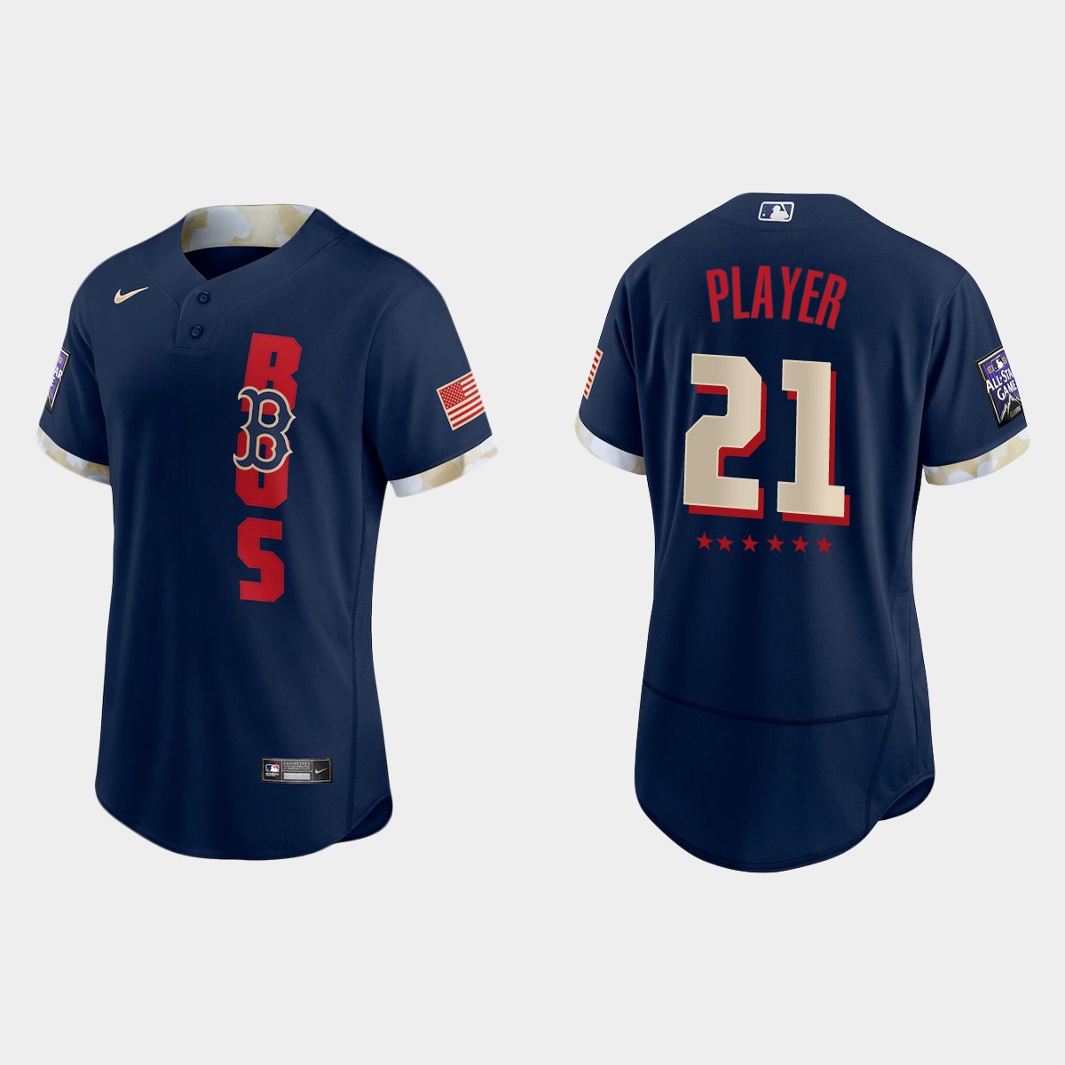 Custom Boston Red Sox All-Star Game Jersey - Navy