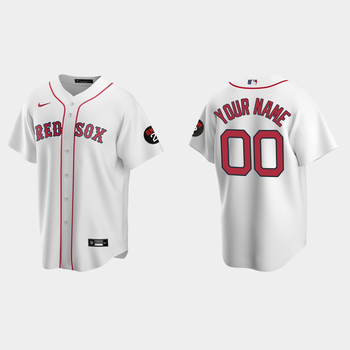 Custom Boston Red Sox Home Jersey - White