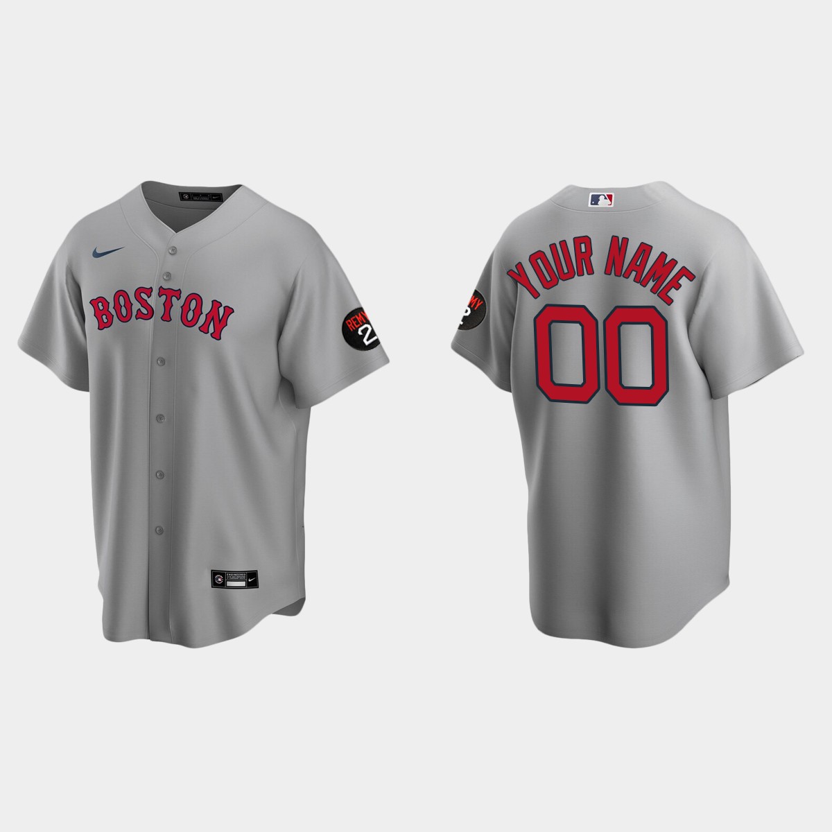 Custom Boston Red Sox Jersey - Gray