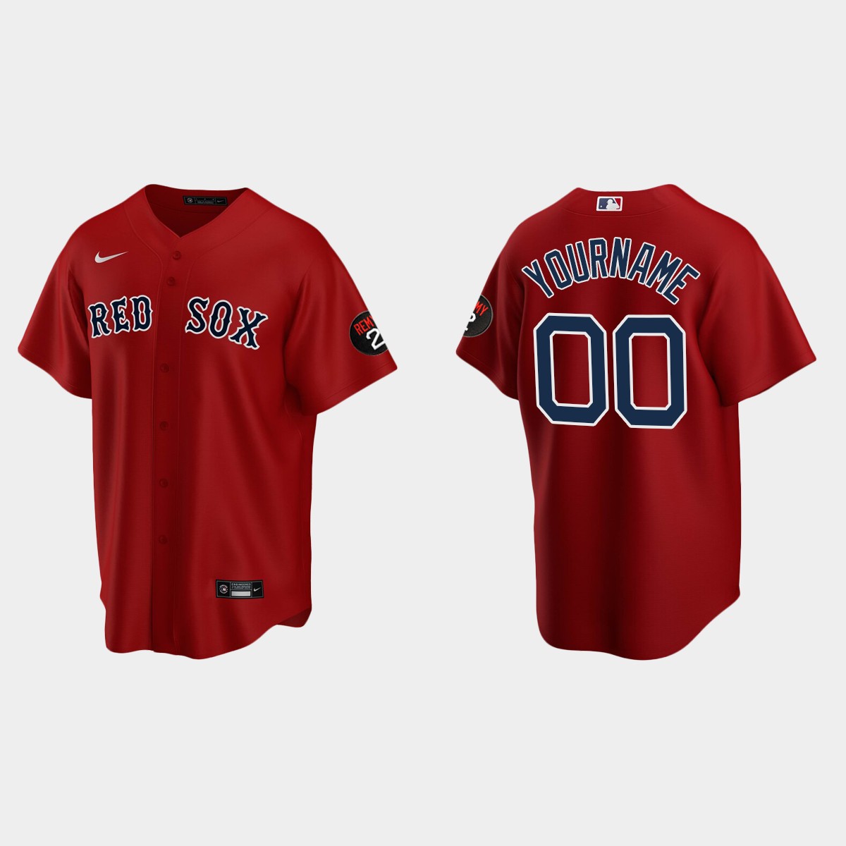 Custom Boston Red Sox Jerry Remy Jersey - Red