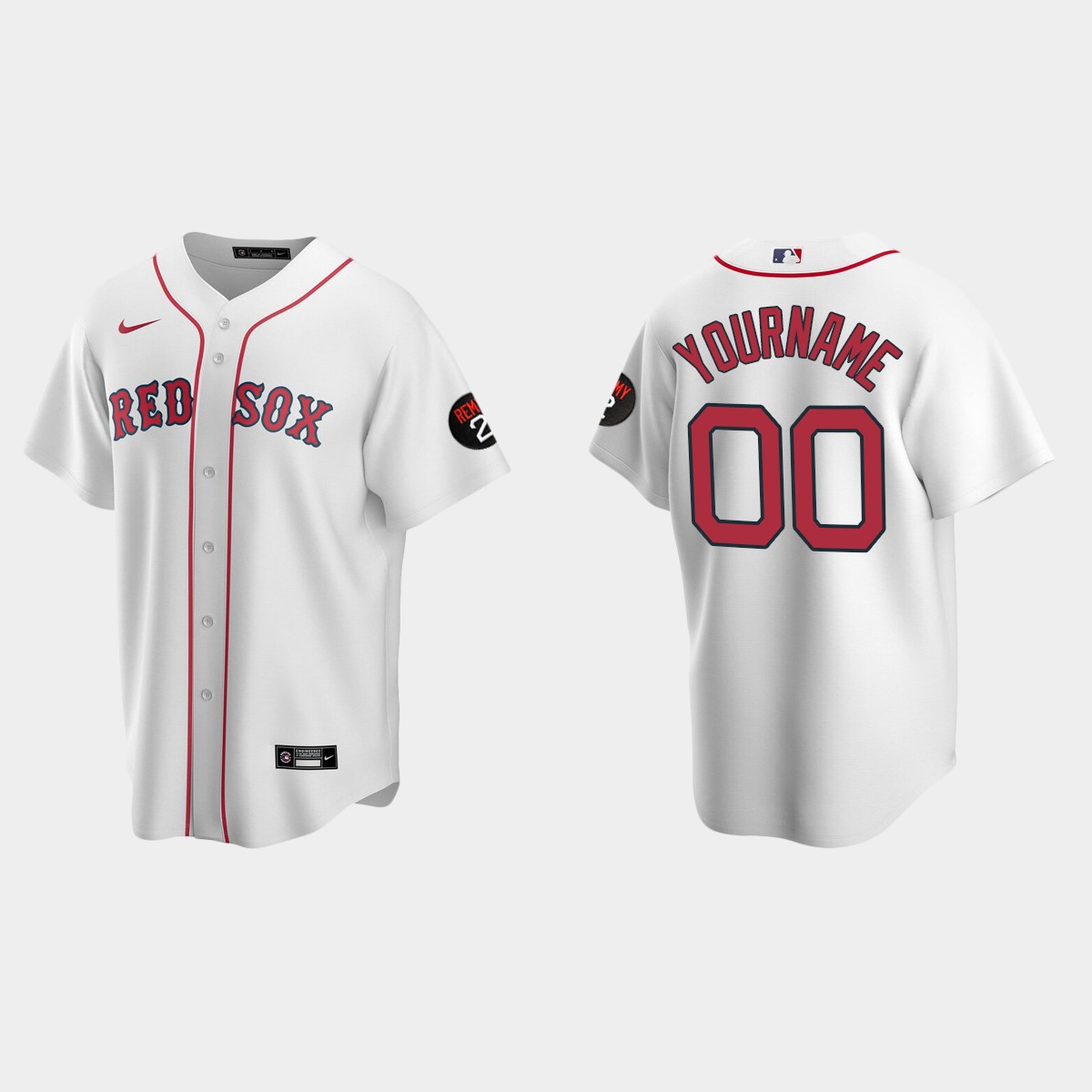 Custom Boston Red Sox Jerry Remy Jersey - White