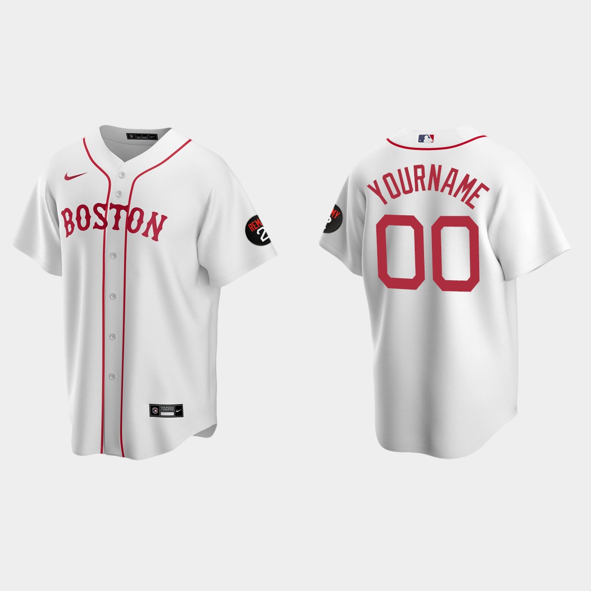 Custom Boston Red Sox Jerry Remy Jersey - White