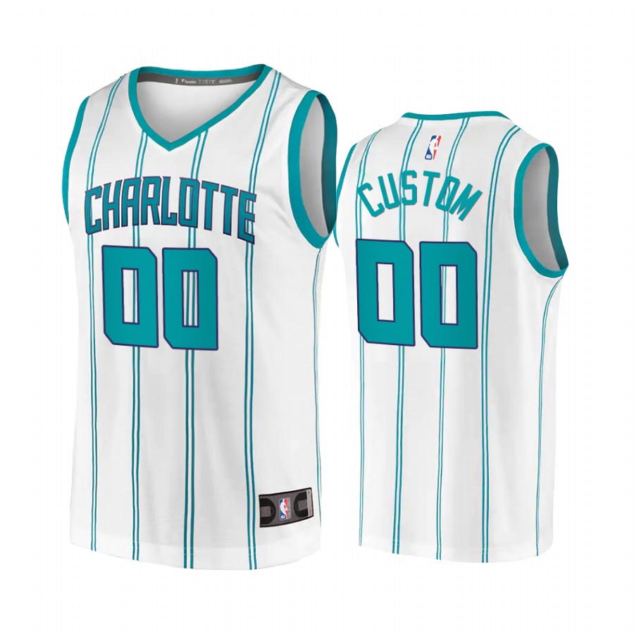 Custom Charlotte Hornets White Association Jersey