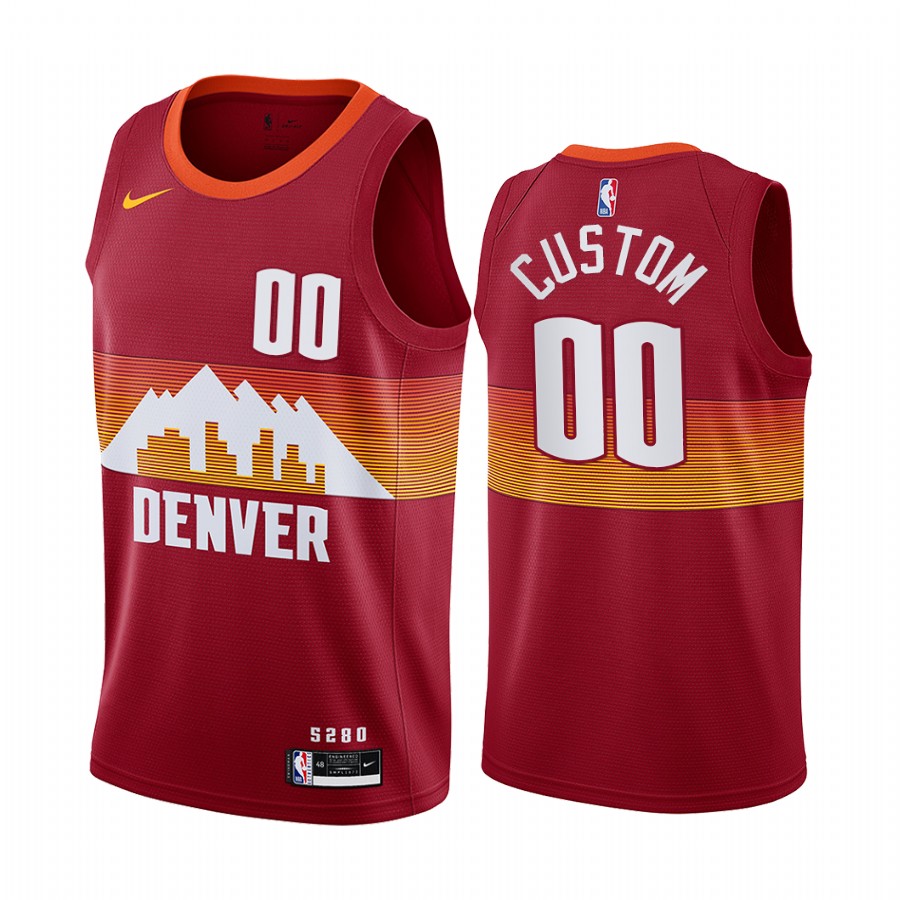 Custom Denver Nuggets Orange City Edition Jersey social Recap