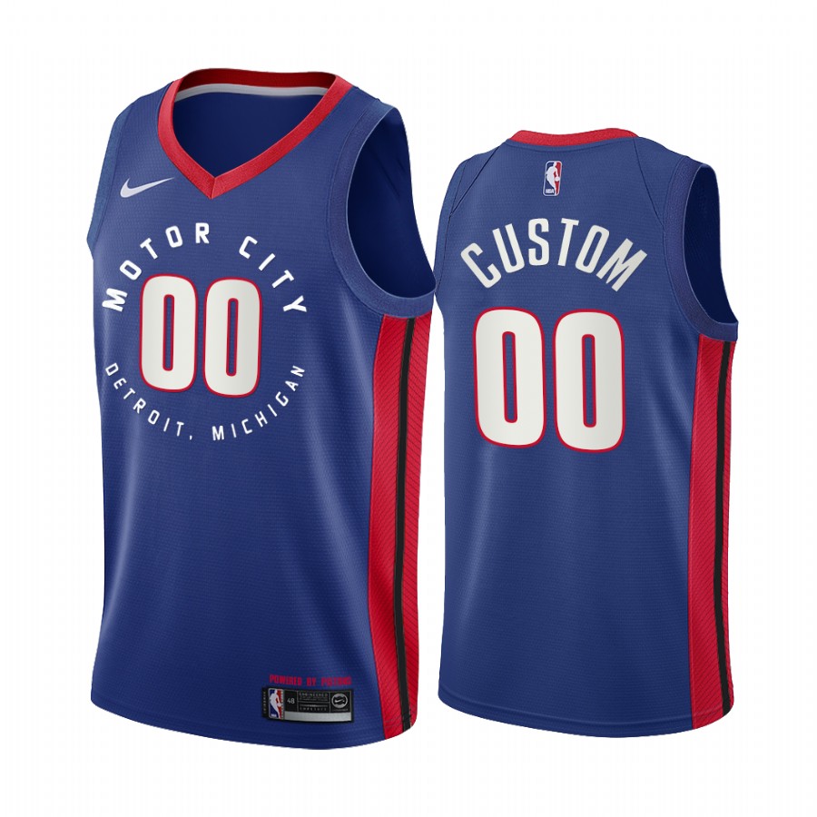 Custom Detroit Pistons Navy Motor City Edition Jersey