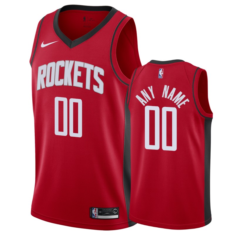 Custom Houston Rockets #00 Icon Men's Jersey - Red