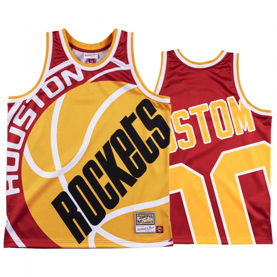 Custom Houston Rockets HWC Red Big Face #00 Jersey