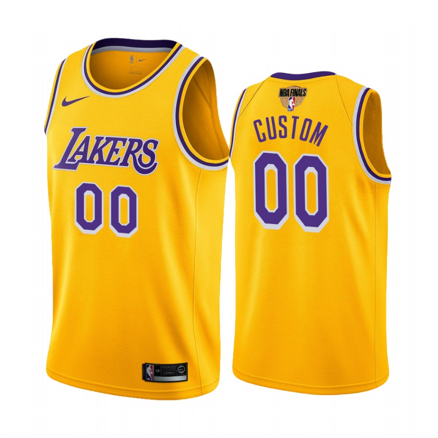 Custom Los Angeles Lakers Finals Bound Gold Jersey Icon Edition