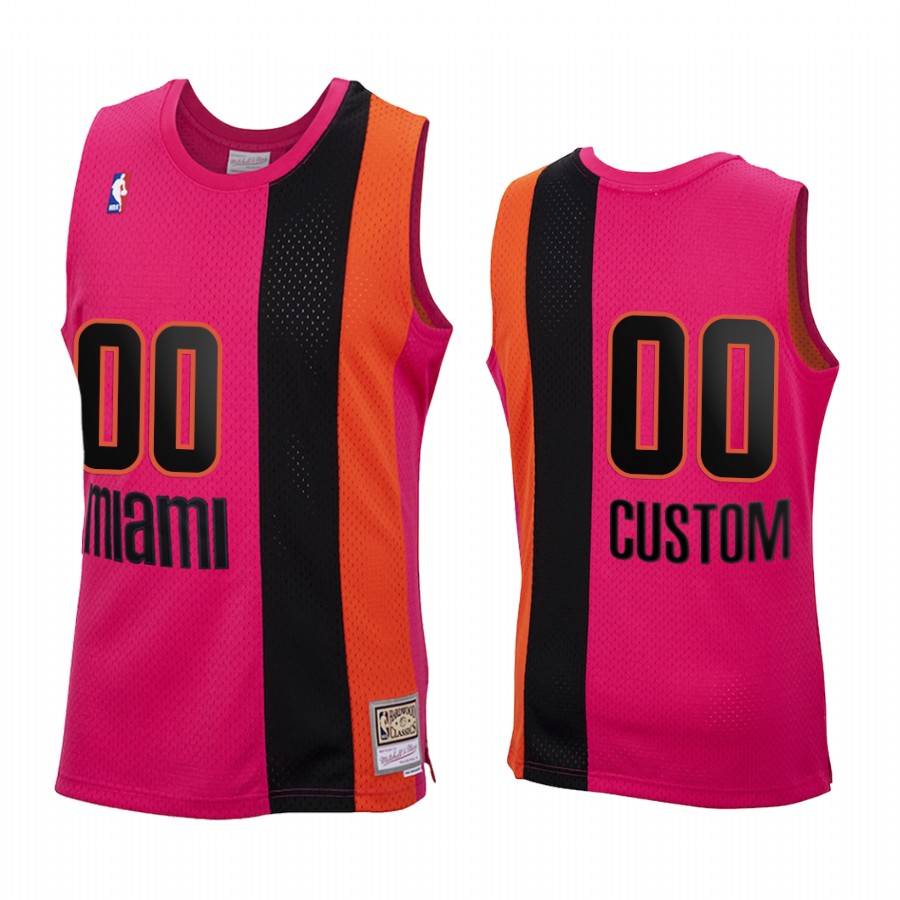 Custom Miami Heat Pink Jersey Reload Classic