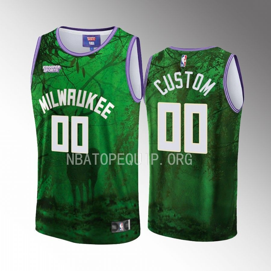 Custom Milwaukee Bucks & KidSuper Studios Unisex Hometown Jersey