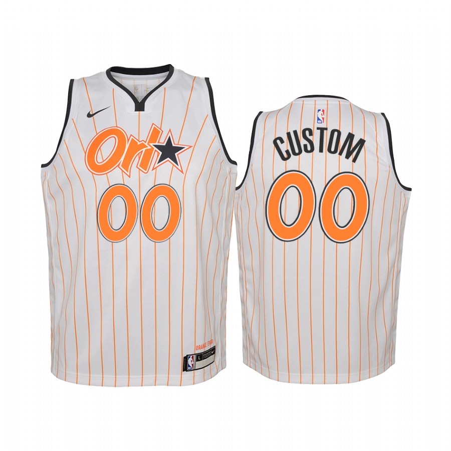 Custom Orlando Magic City Edition Youth Jersey - White