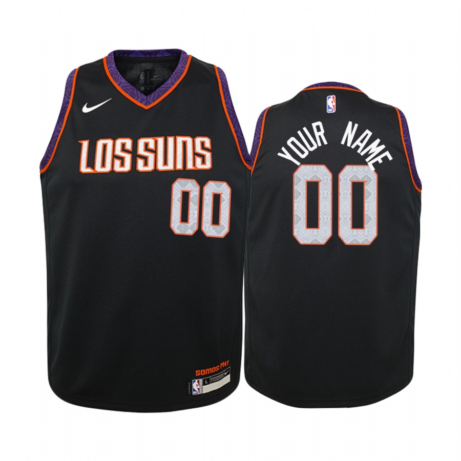 Custom Phoenix Suns City Youth Jersey - Black