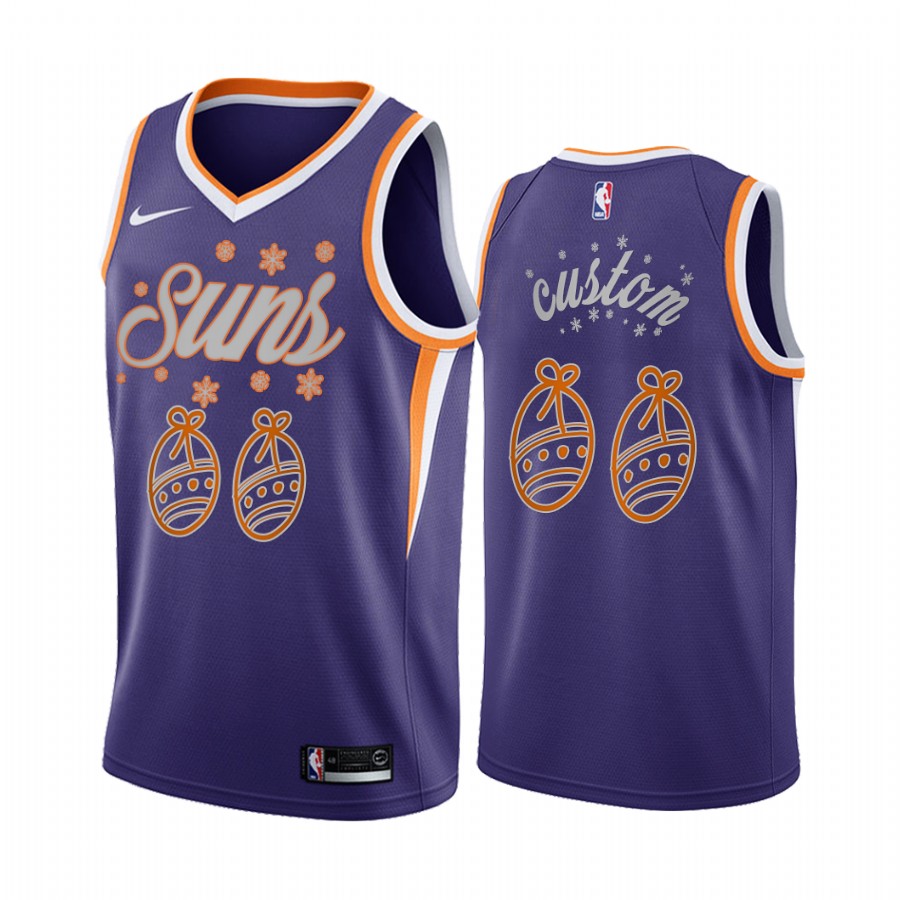 Custom Phoenix Suns Christmas Night Purple Jersey Festive Special Edition