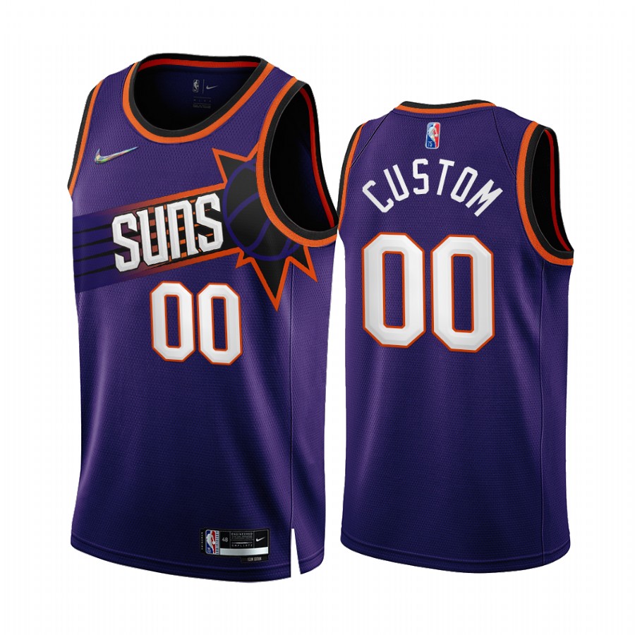 Custom Phoenix Suns Purple #00 Icon Edition Jersey 75th