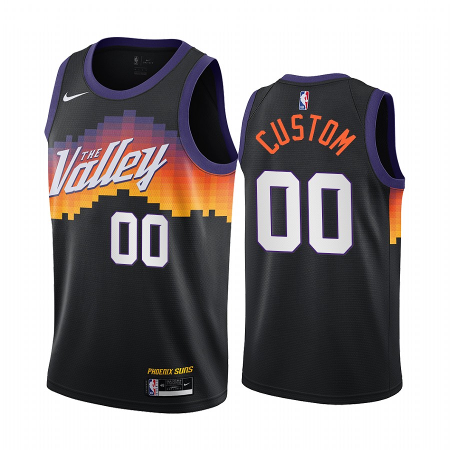 Custom Phoenix Suns Black City Edition The Valley Jersey