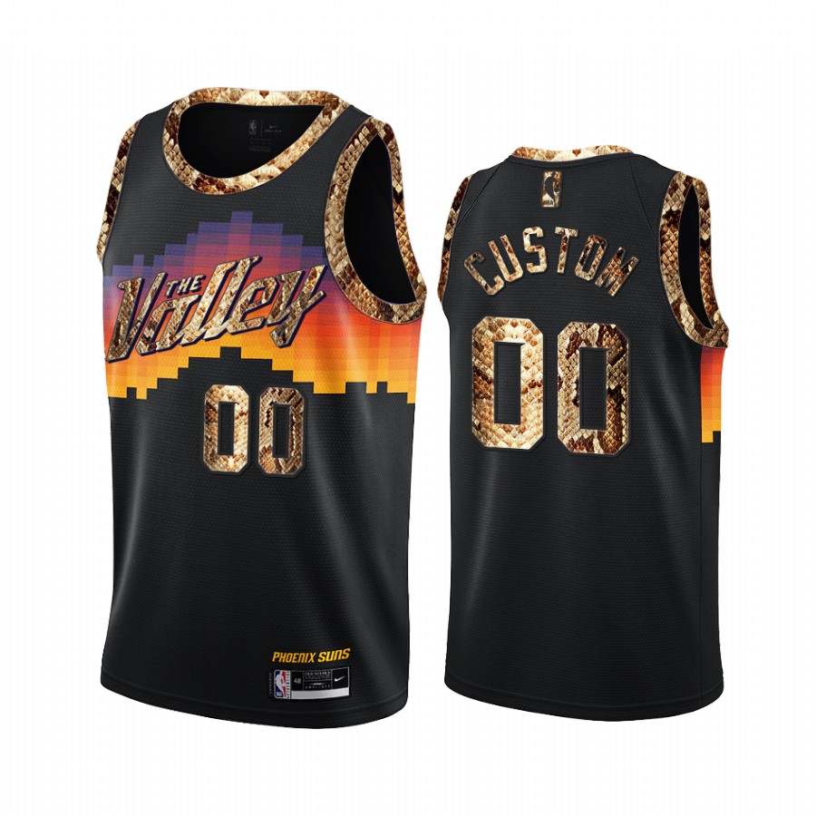 Custom Phoenix Suns Black Python Skin Jersey Exclusive Edition