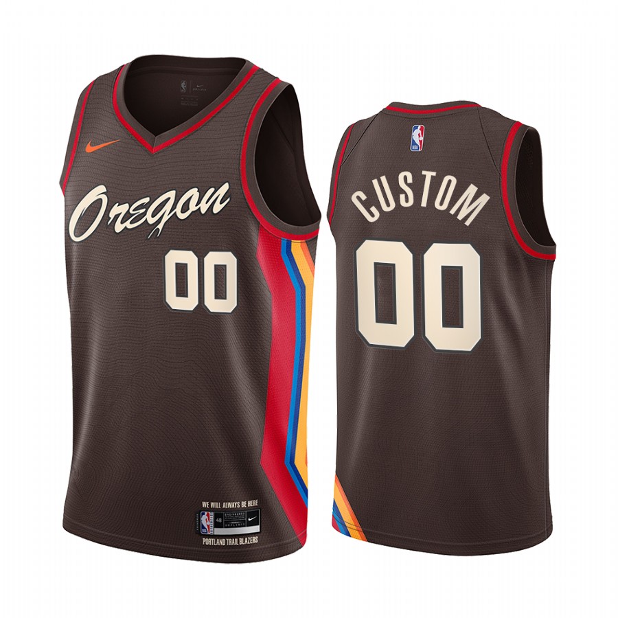Custom Portland Trail Blazers Chocolate City Edition Oregon Jersey