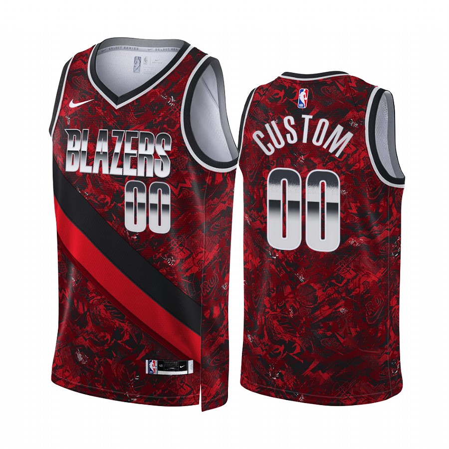 Custom Portland Trail Blazers Select Series Red Jersey 90s Golden Era