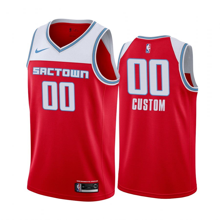 Custom Sacramento Kings City Edition Red Jersey
