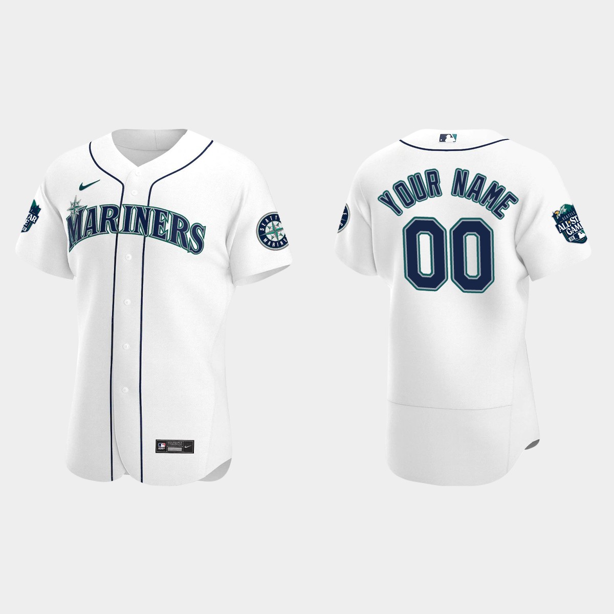 Custom Seattle Mariners All-Star Game Jersey - White