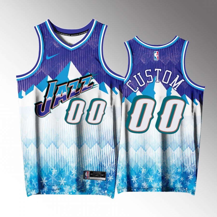 Custom Utah Jazz Purple #00 Jersey Salt Lake City Exclusive Edition