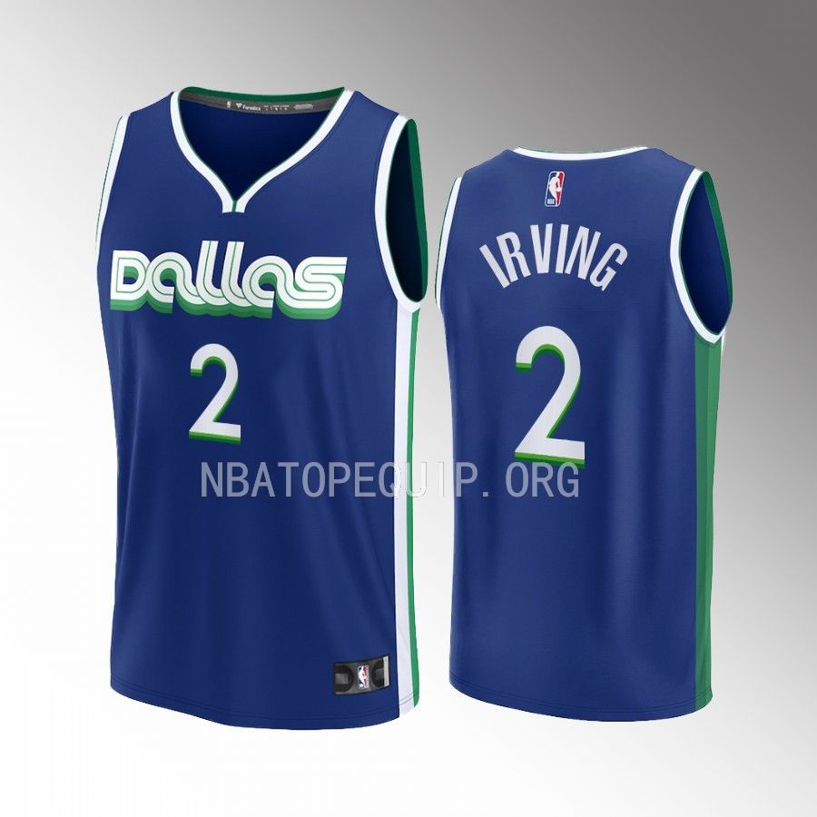 Dallas Mavericks #2 Kyrie Irving City Edition Jersey Fastbreak Player Blue
