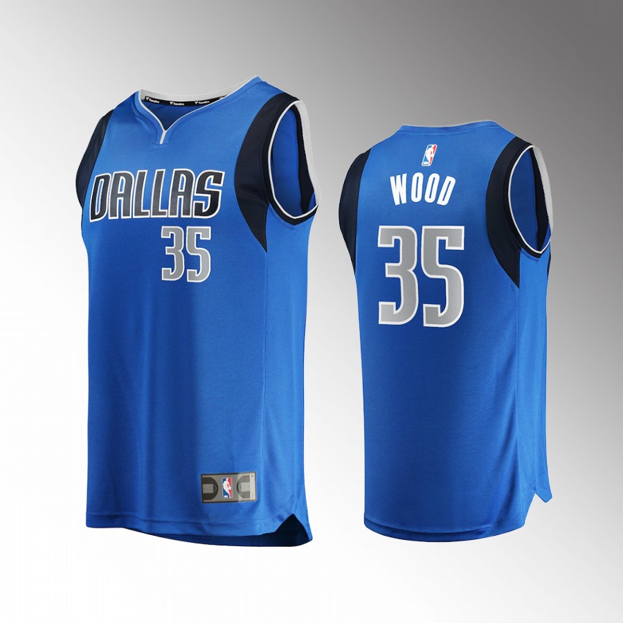 Dallas Mavericks #35 Christian Wood Icon Edition Jersey Fast Break Blue