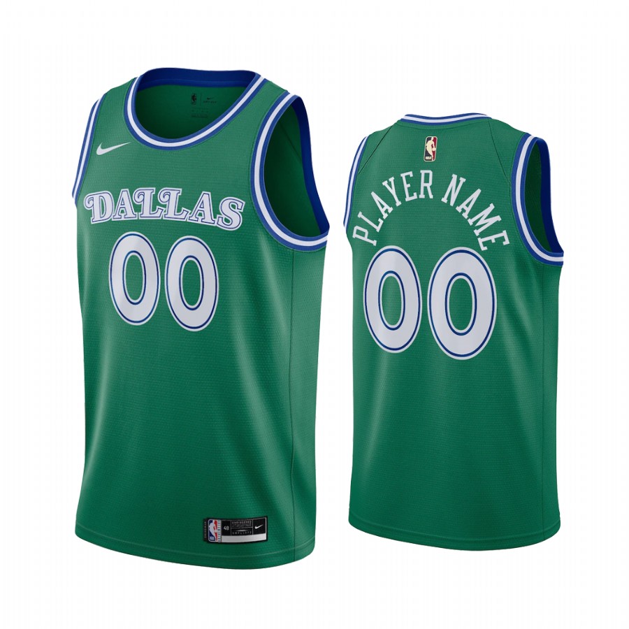 Dallas Mavericks Custom #00 Green Classic Edition Jersey