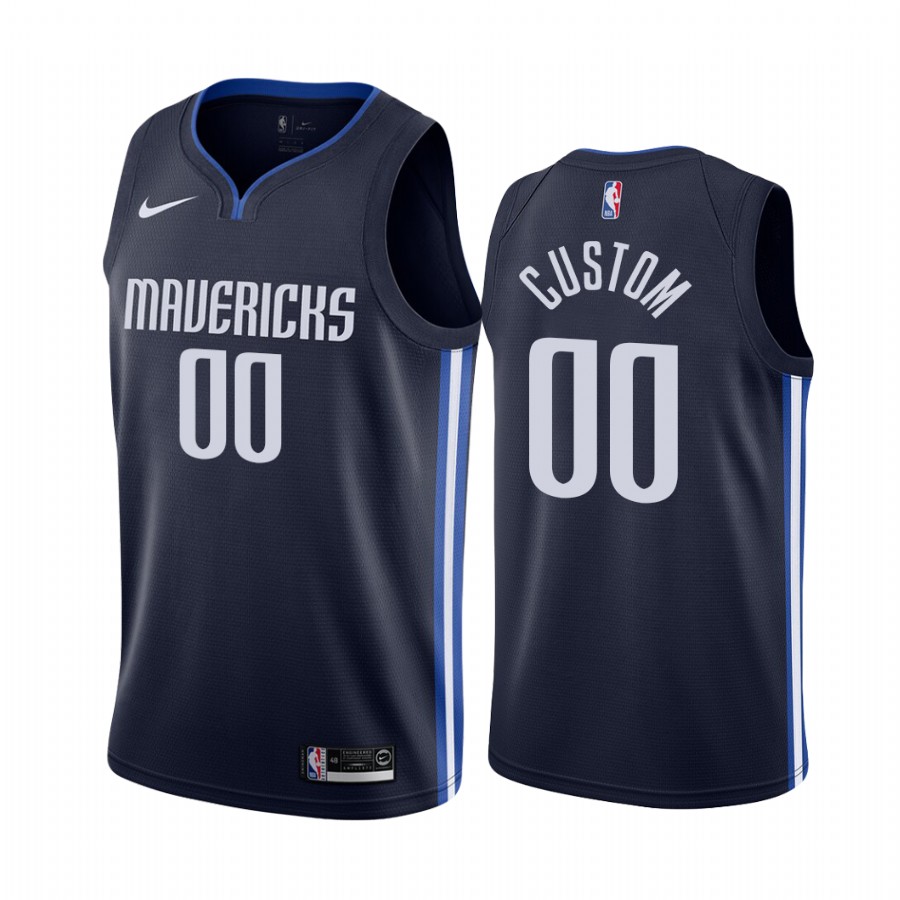 Dallas Mavericks Custom Navy Statement Latest Jersey